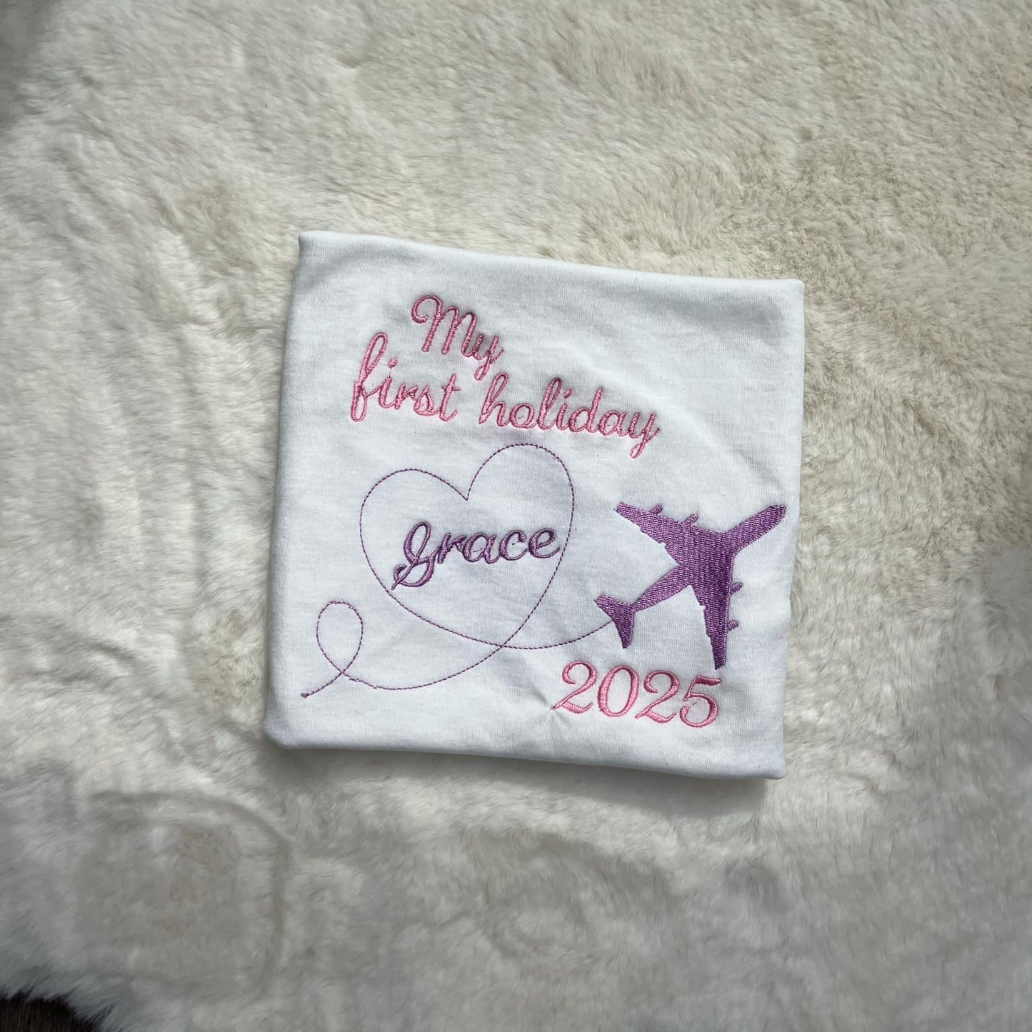 Personalised Embroidery First Time Flyer T-shirts