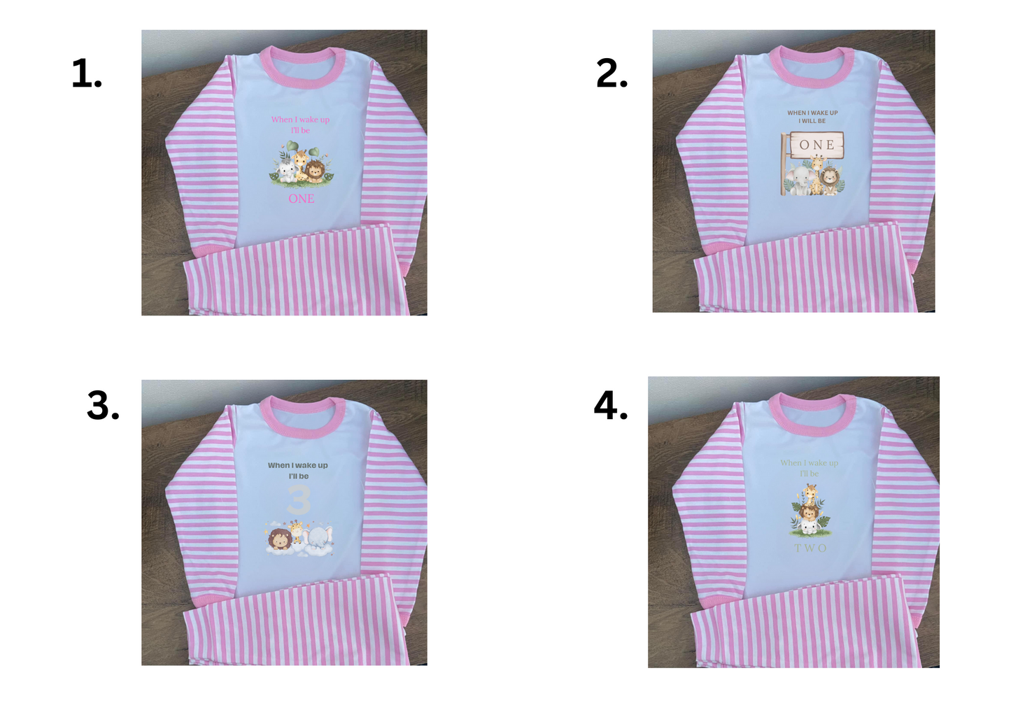 Personalised Safari Themed Pyjamas