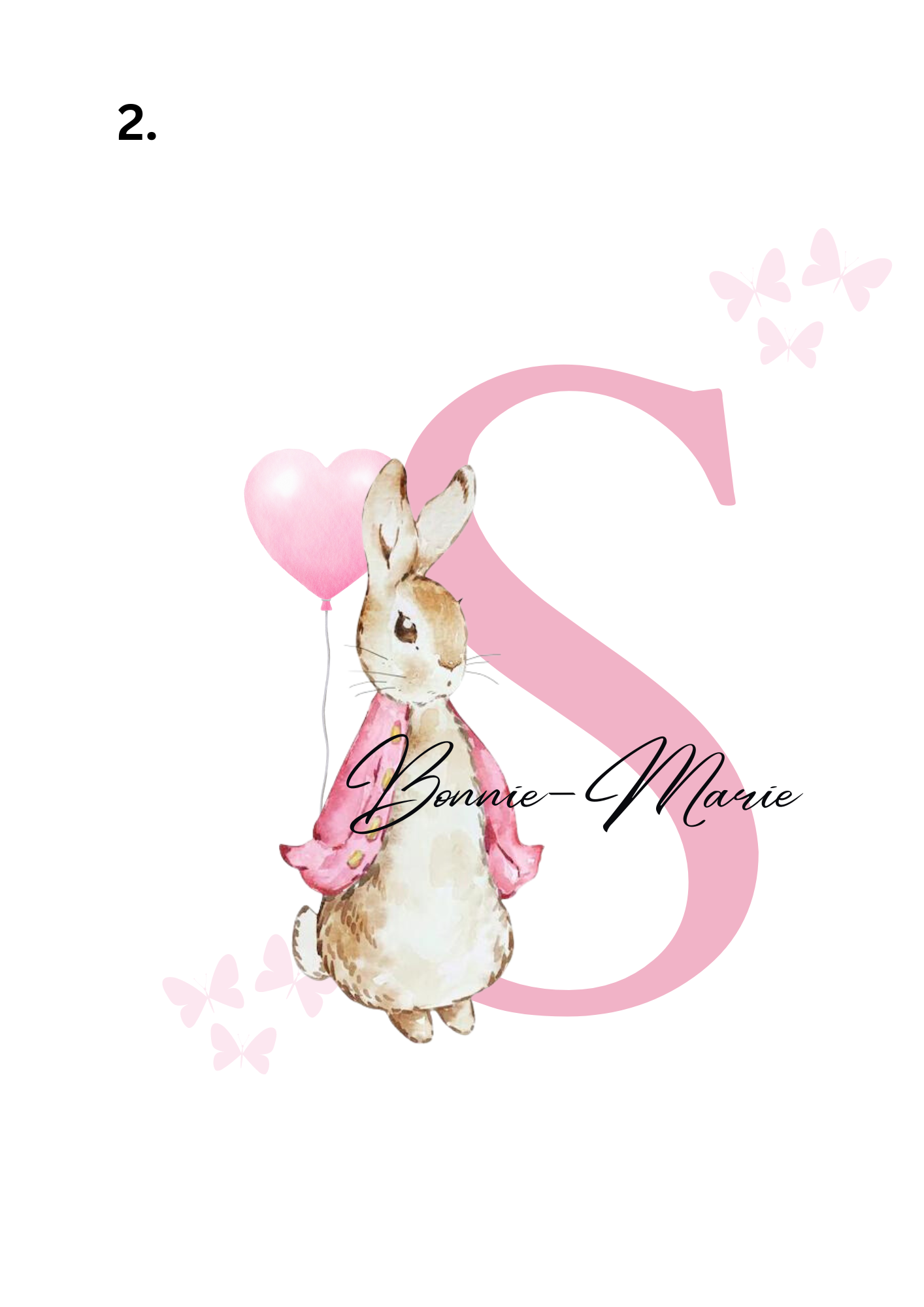 Personalised Bunny Alphabet Cushion
