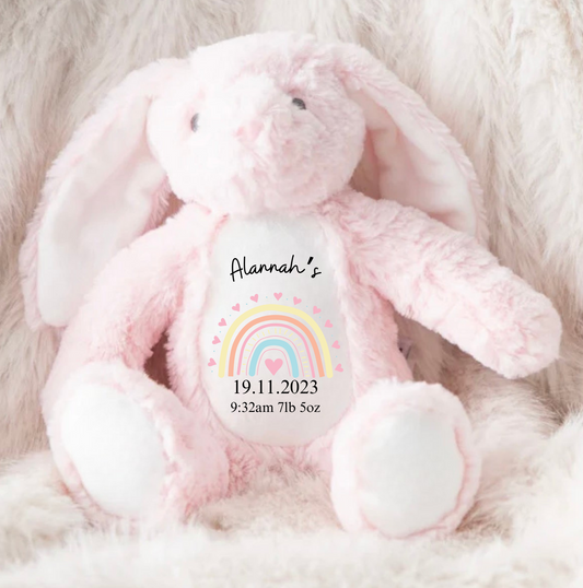 Personalised New Baby Bunny Teddy