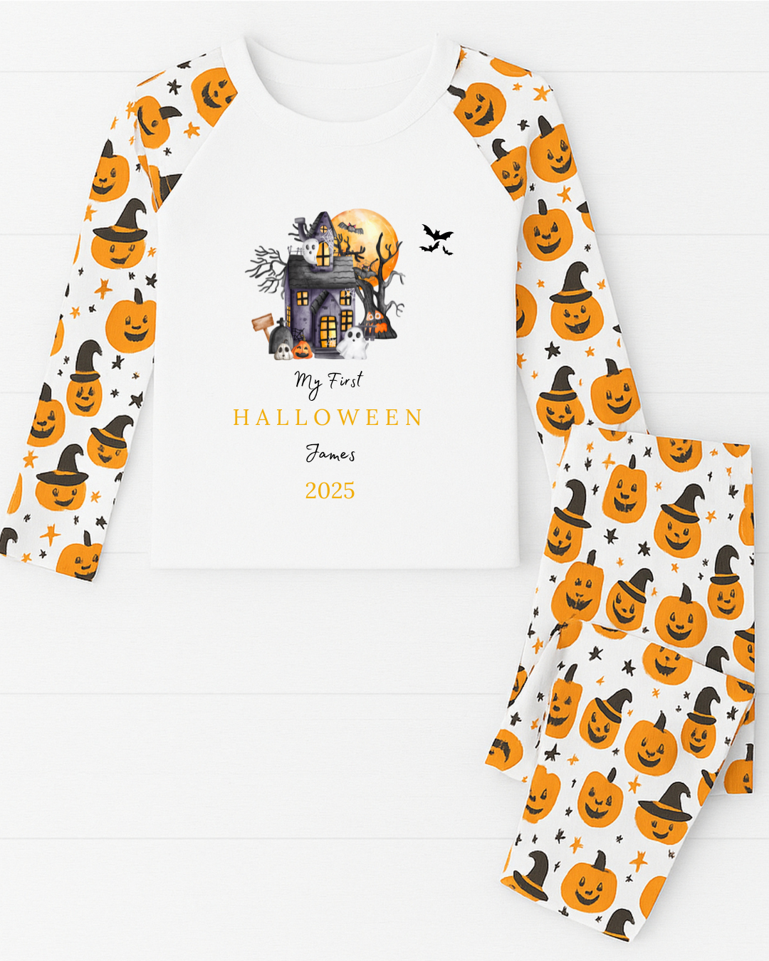 Personalised Happy Halloween Spooky Season Pyjamas