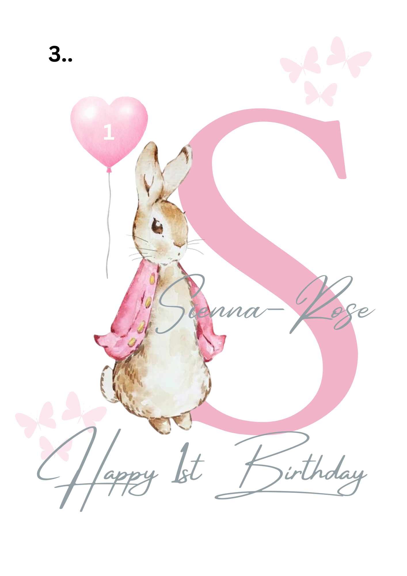 Personalised Bunny Themed Birthday Pyjamas