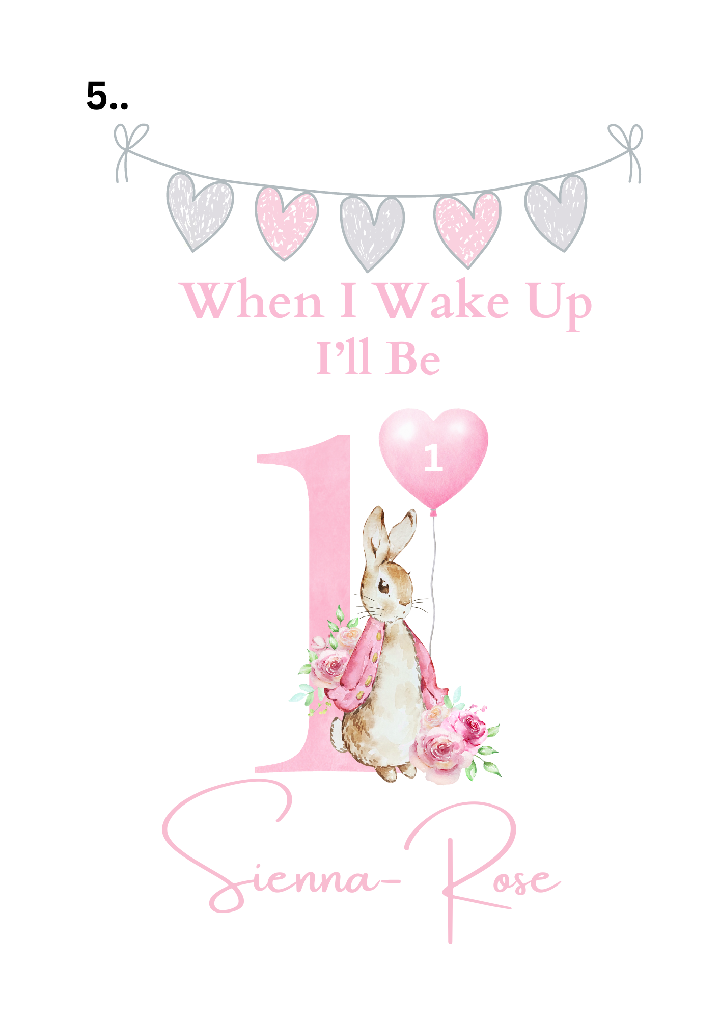 Personalised Bunny Themed Birthday Pyjamas