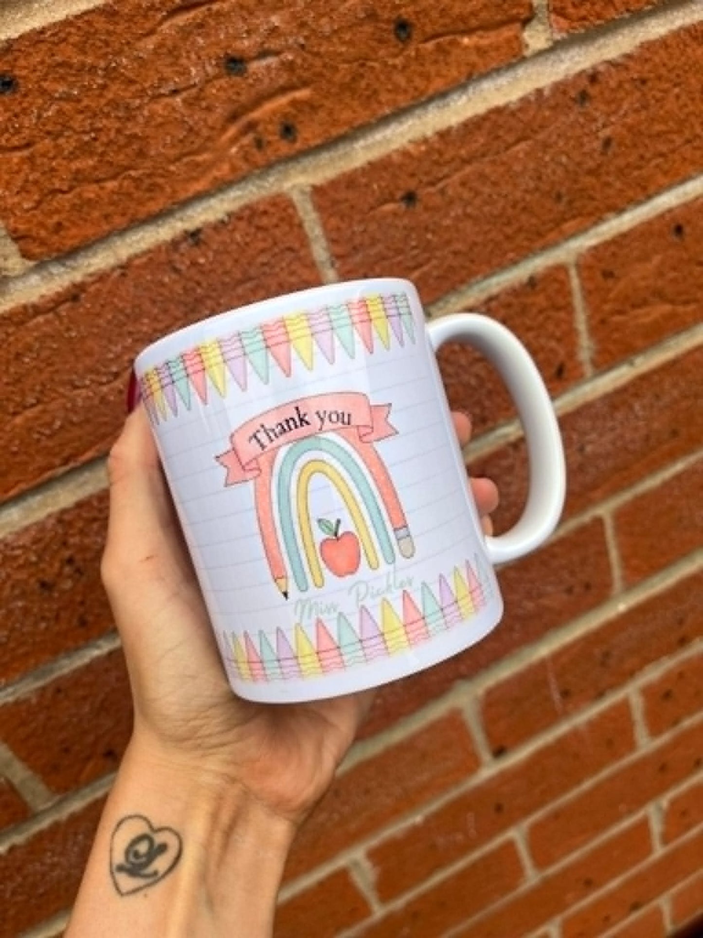 Personalised Thank You Teacher Pencil Mug