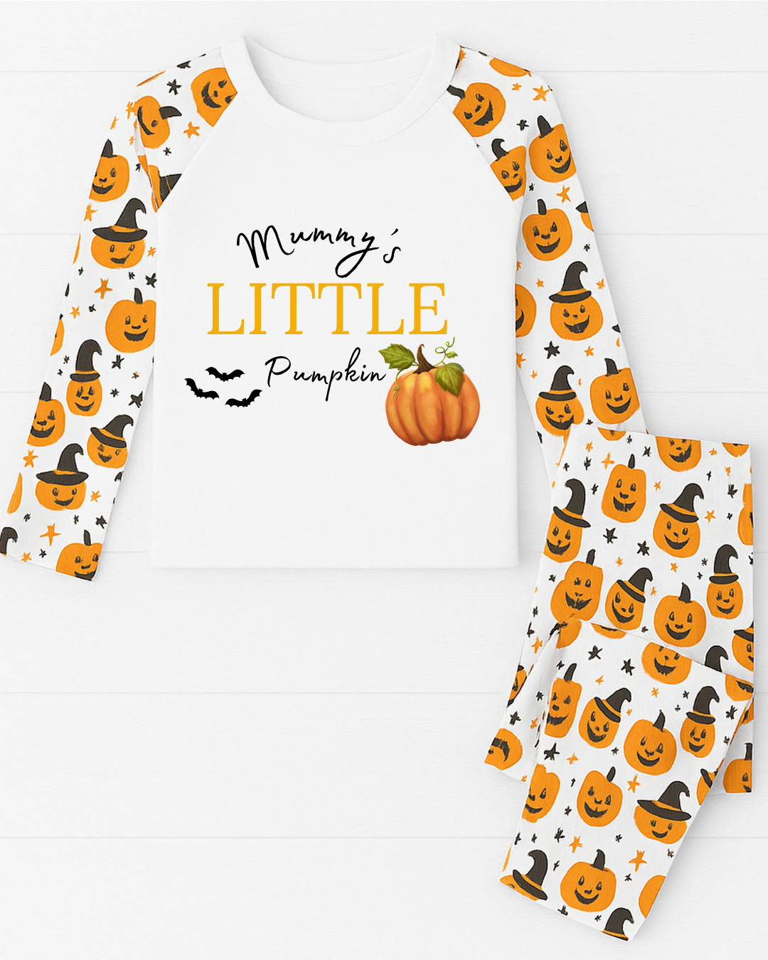 Personalised Mummy's Little Pumpkin Halloween Pyjamas