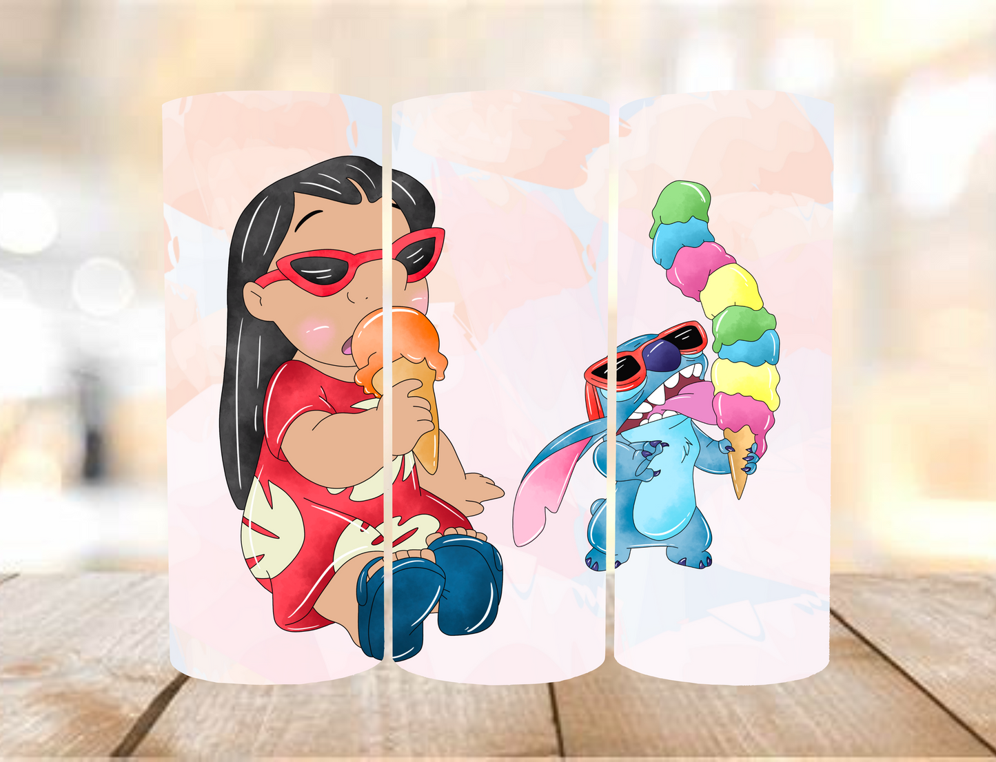 Ice Cream Lilo and Stitch Tumbler