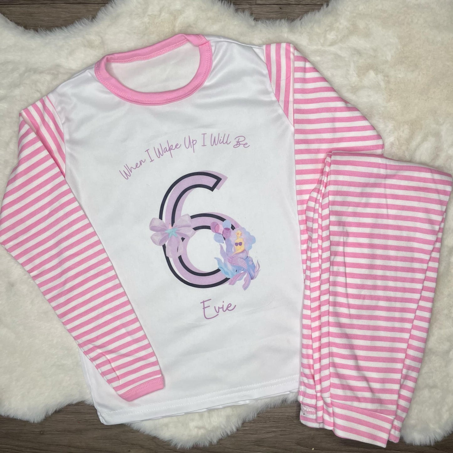 Our Personalised When I Wake Up Mermaid Pyjamas