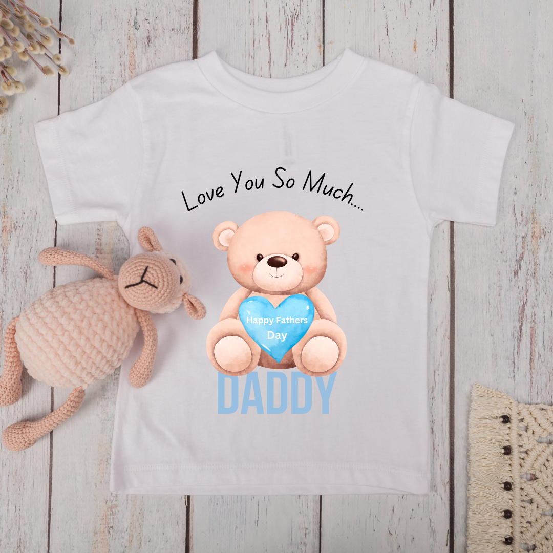 Fathers Day Love You Personalised Baby Sleepsuit