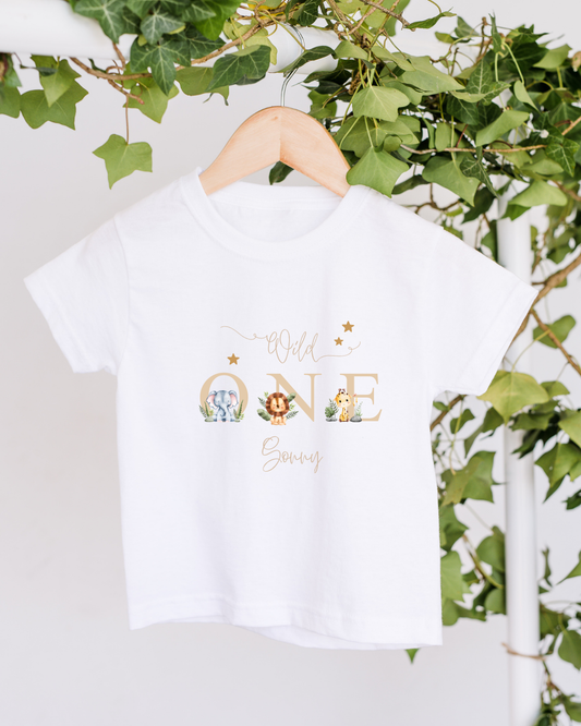 Personalised Wild One Birthday Tshirt