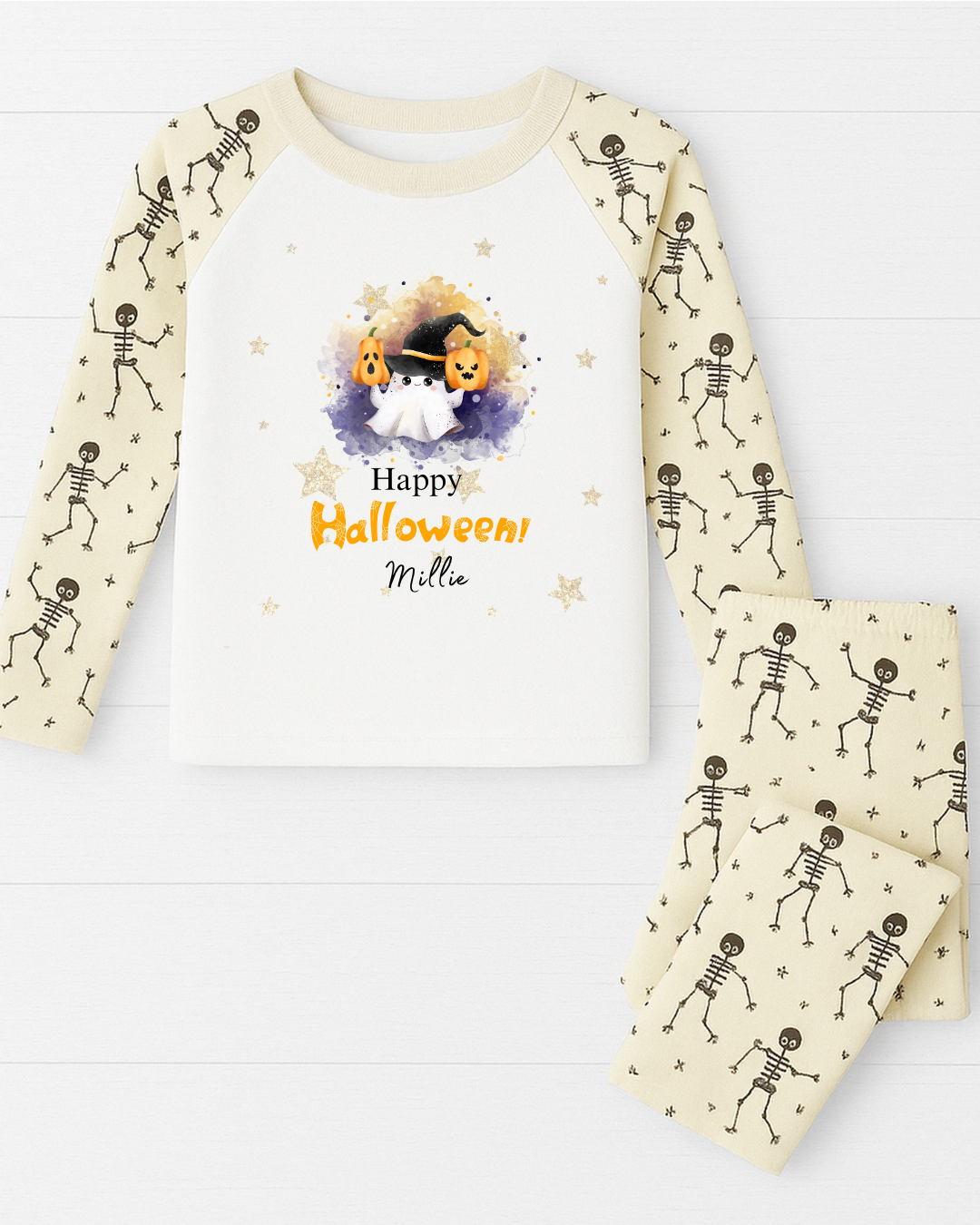 Personalised Ghost Happy Halloween Pyjamas