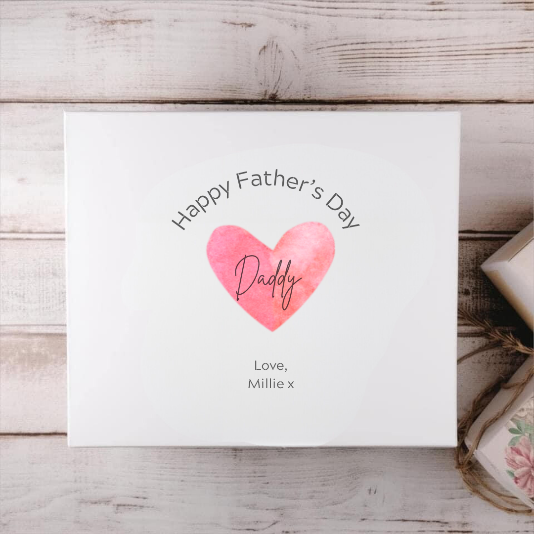 Personalised Love Heart Fathers Day Gift Box