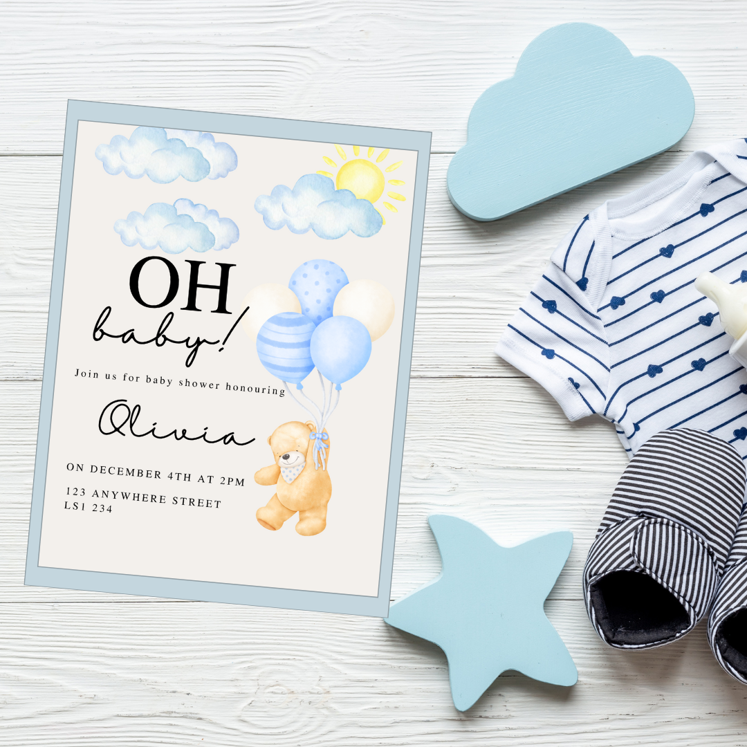 Little Bear Baby Shower Invite