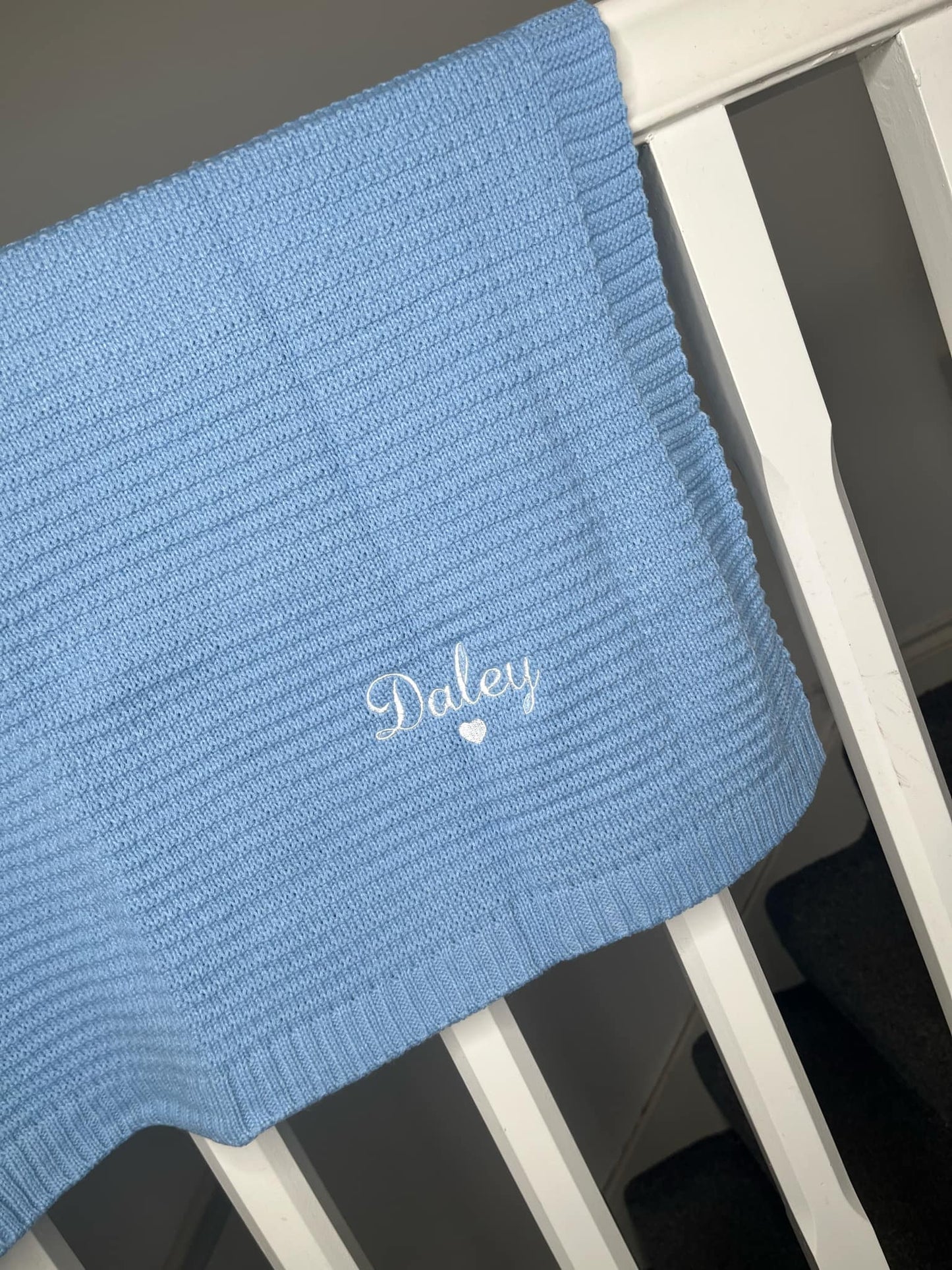 Knitted Embroidery Baby Blanket