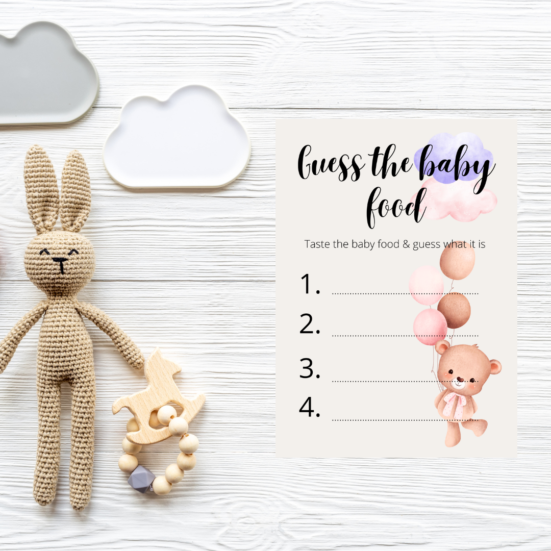 Lilac Oh Baby Guess The Baby Food Shower Game