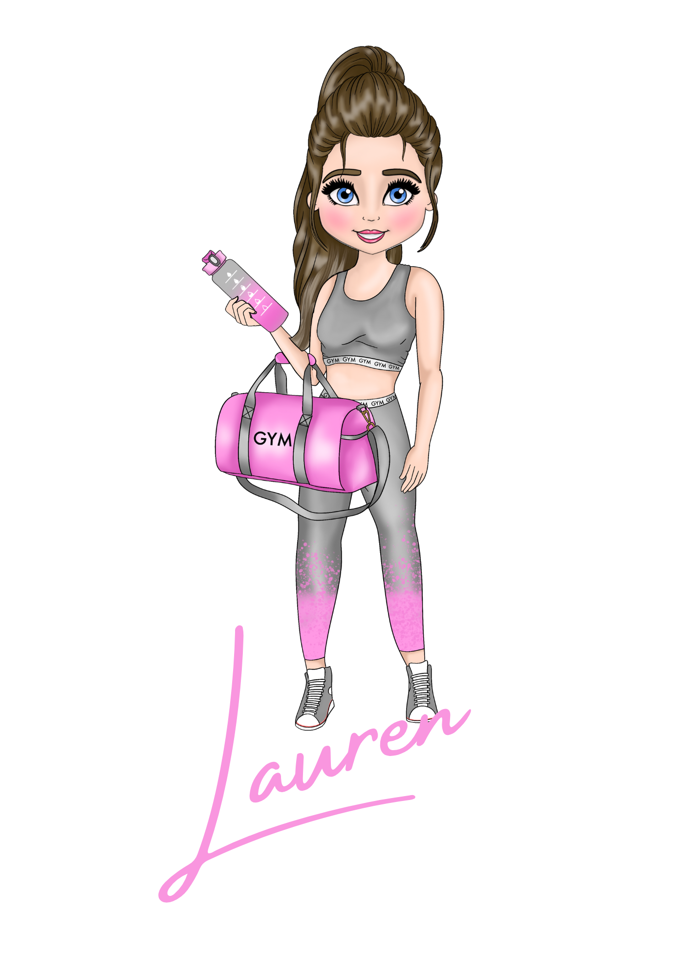 Personalised Gym Doll Water Bottle