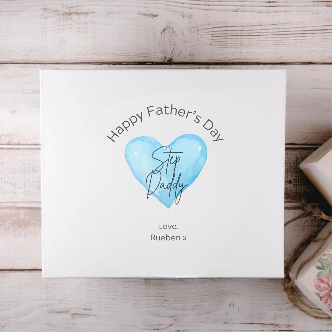 Personalised Love Heart Fathers Day Gift Box