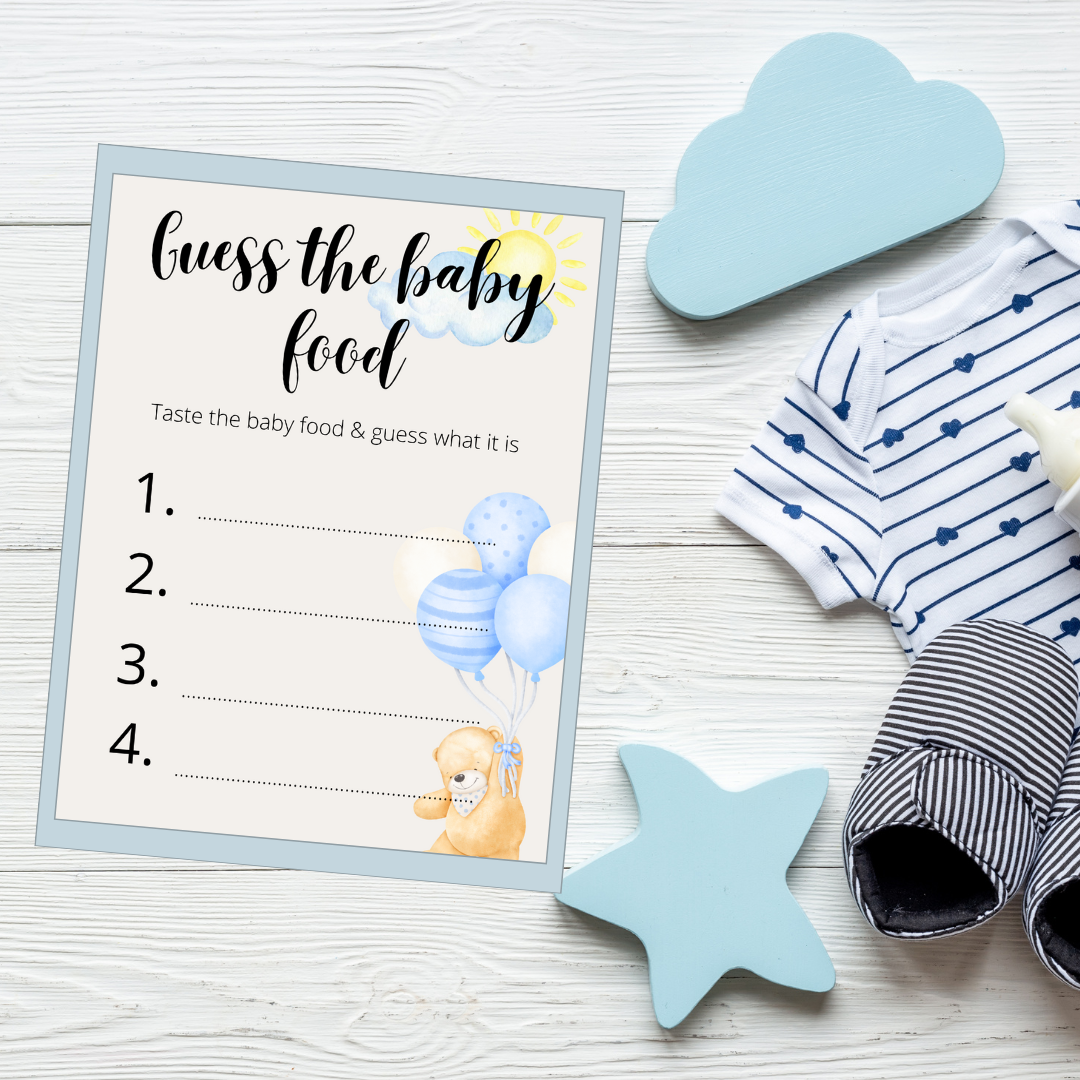Guess The Baby Food Baby Shower Game