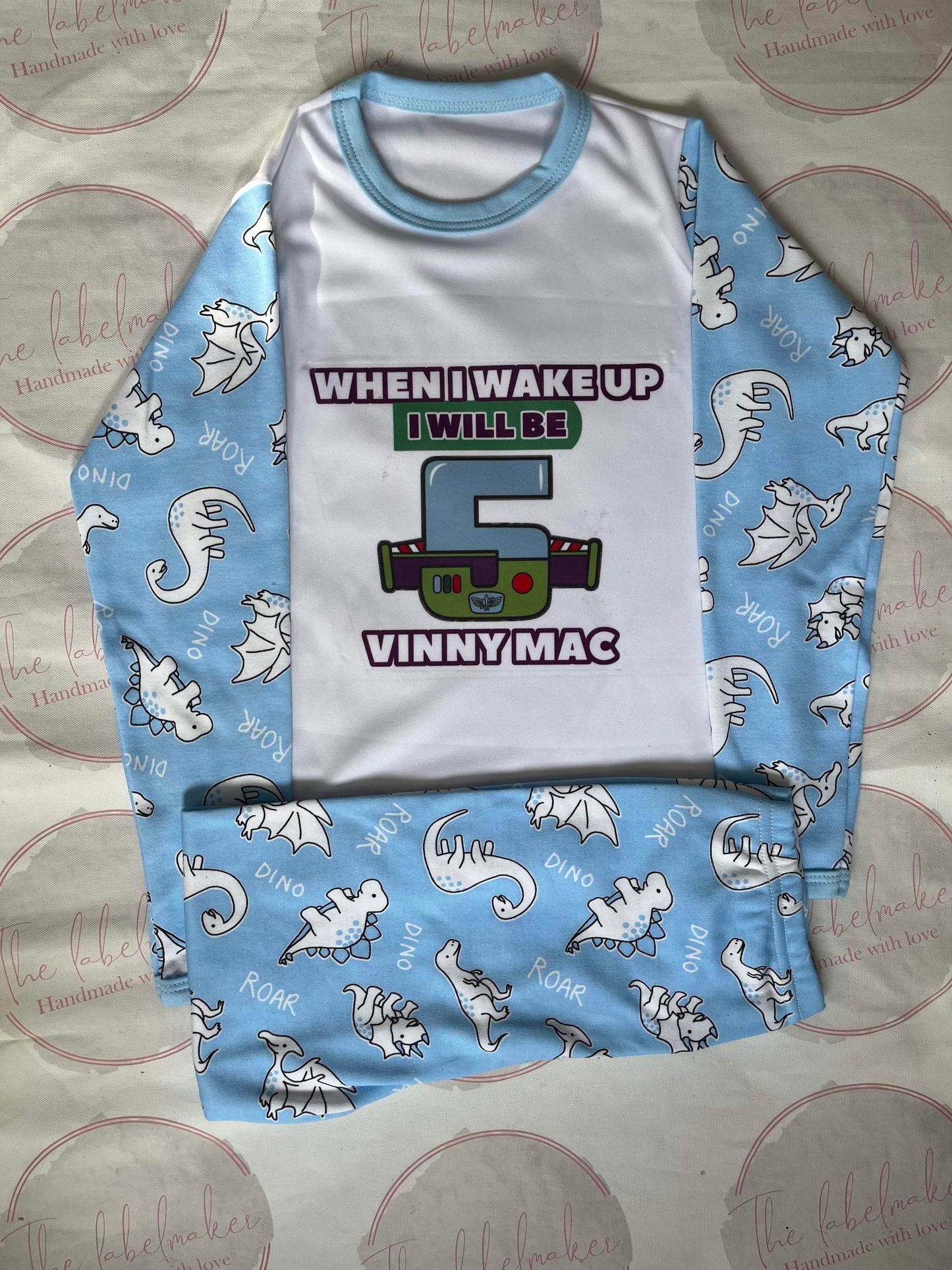Personalised Buzz Themed Birthday Pyjamas