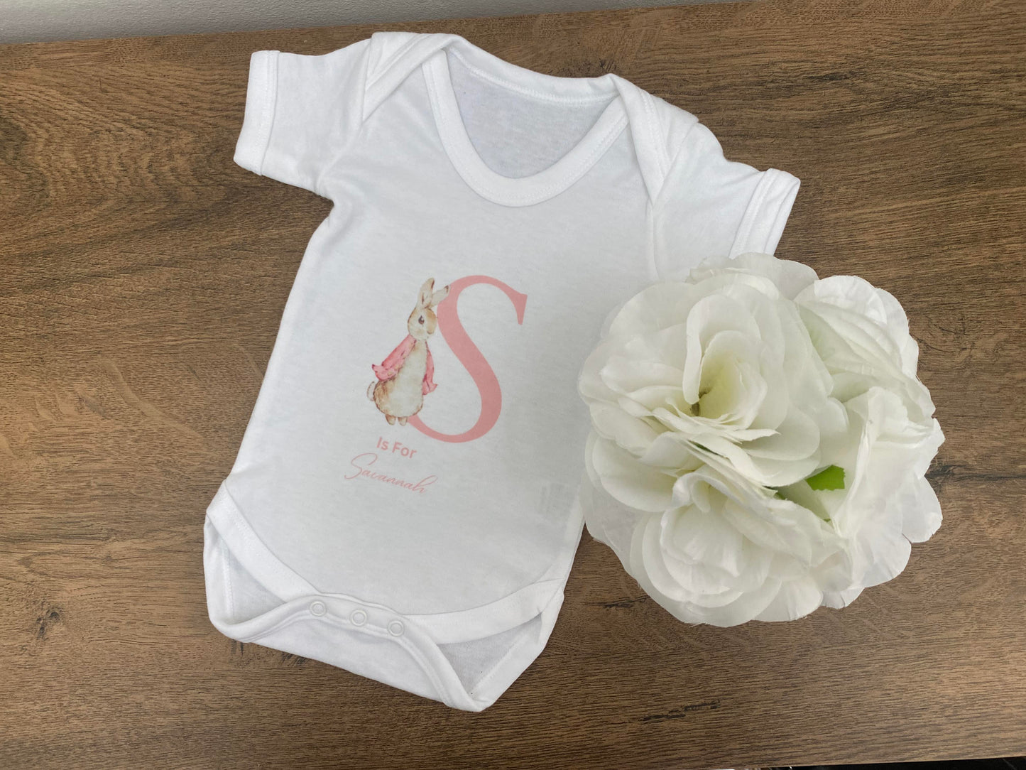 Personalised Letter And Name Bunny Vest