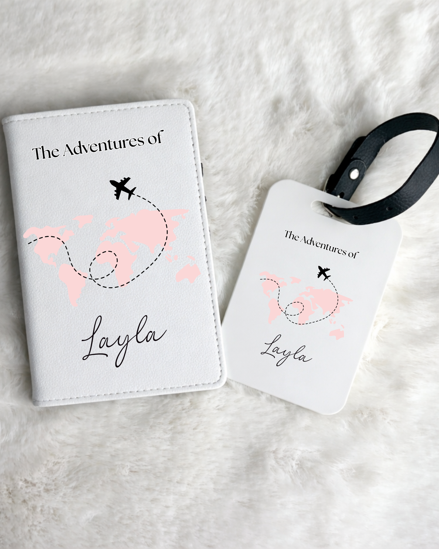 Personalised Passport Holder & Luggage Tag Set