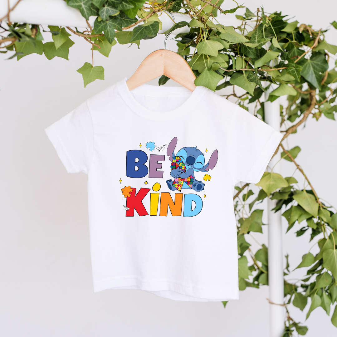 Personalised Stitch Be Kind Autism Awareness T-shirt