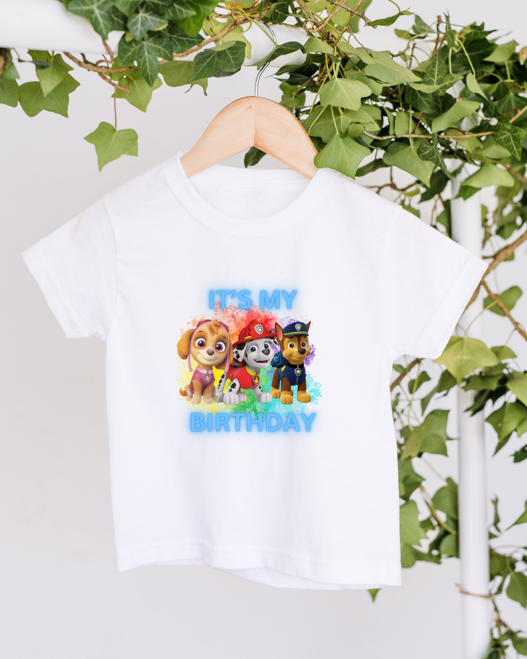 Personalised Its My Birthday  Paw Patrol T-shirt