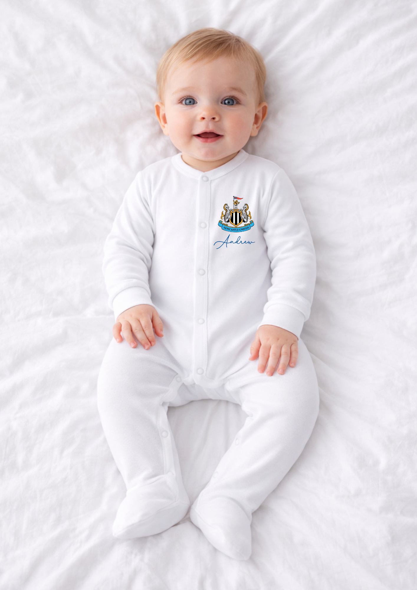 Personalised Football Club Sleepsuit