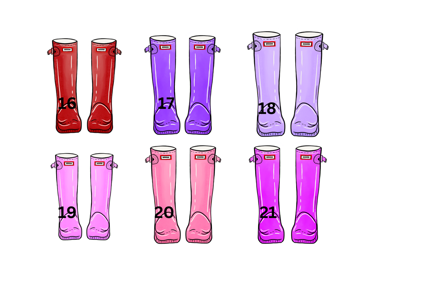 Family Welly Boot Print