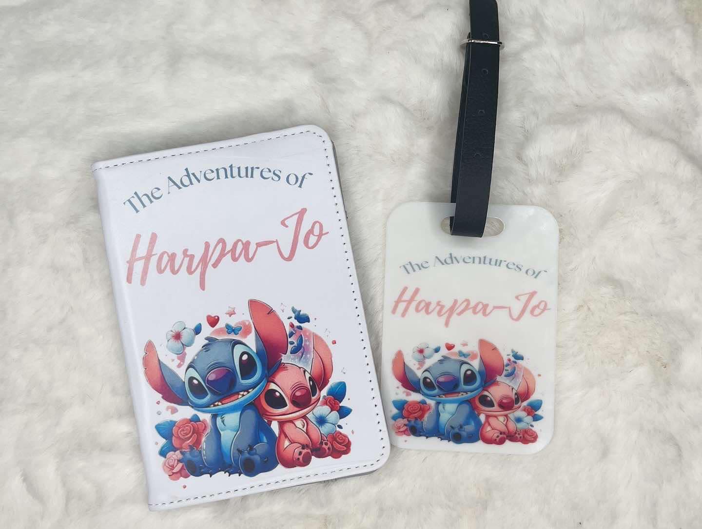 Personalised Character Themed Passport Holder and Luggage Tag Set