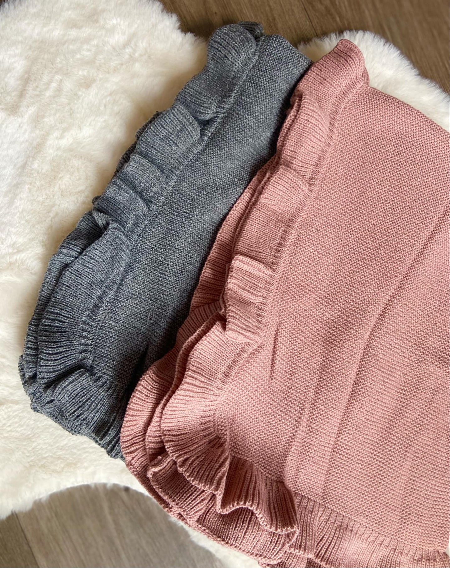 Personalised Embroidered Frilly Baby Blanket