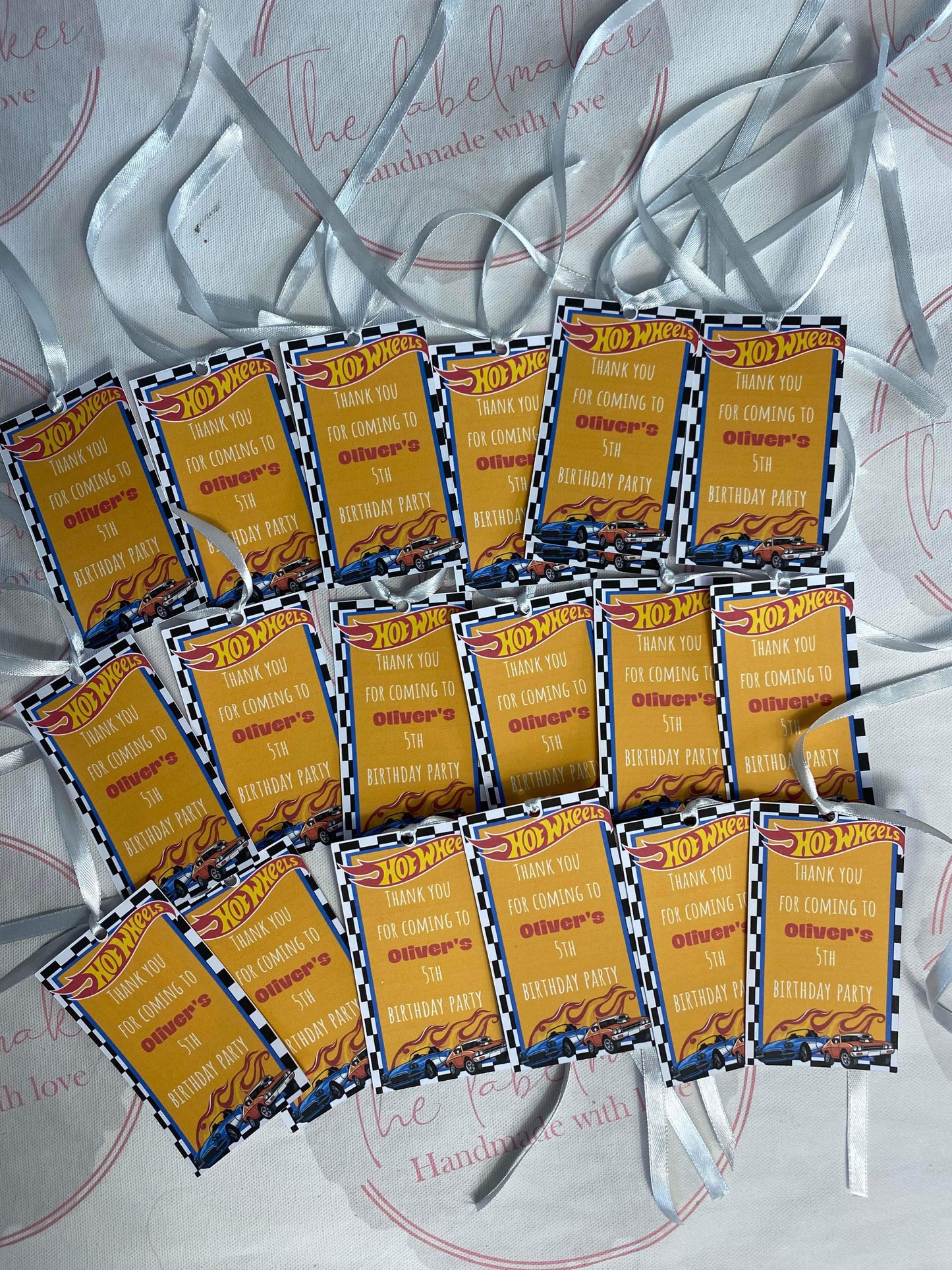 Hot wheels Party Bag Tags