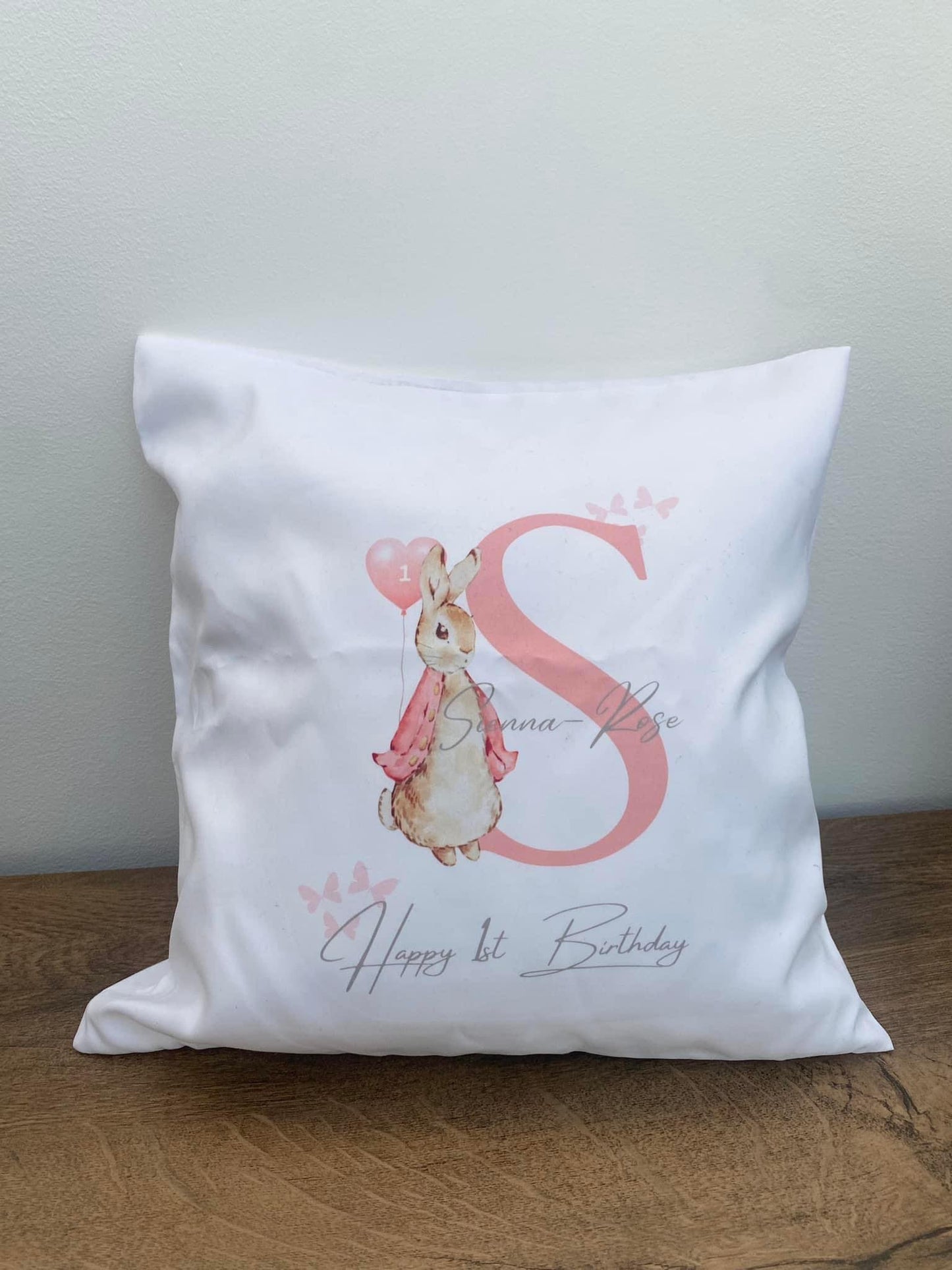 Personalised Bunny Alphabet Cushion