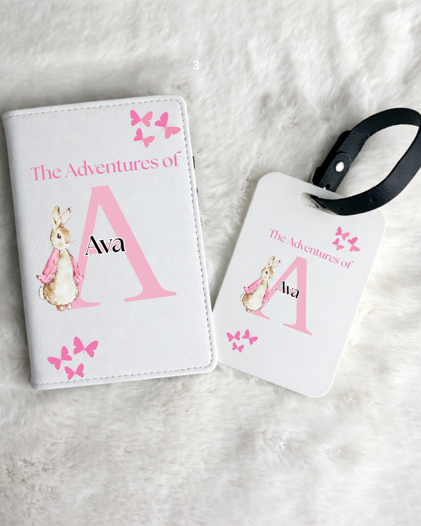 Personalised Peter Rabbit Passport Holder & Luggage Tag Set