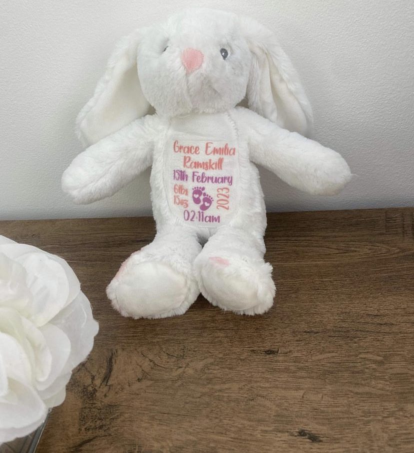 Personalised Birth Announcement Bunny