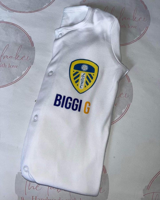 Personalised Football Club Sleepsuit