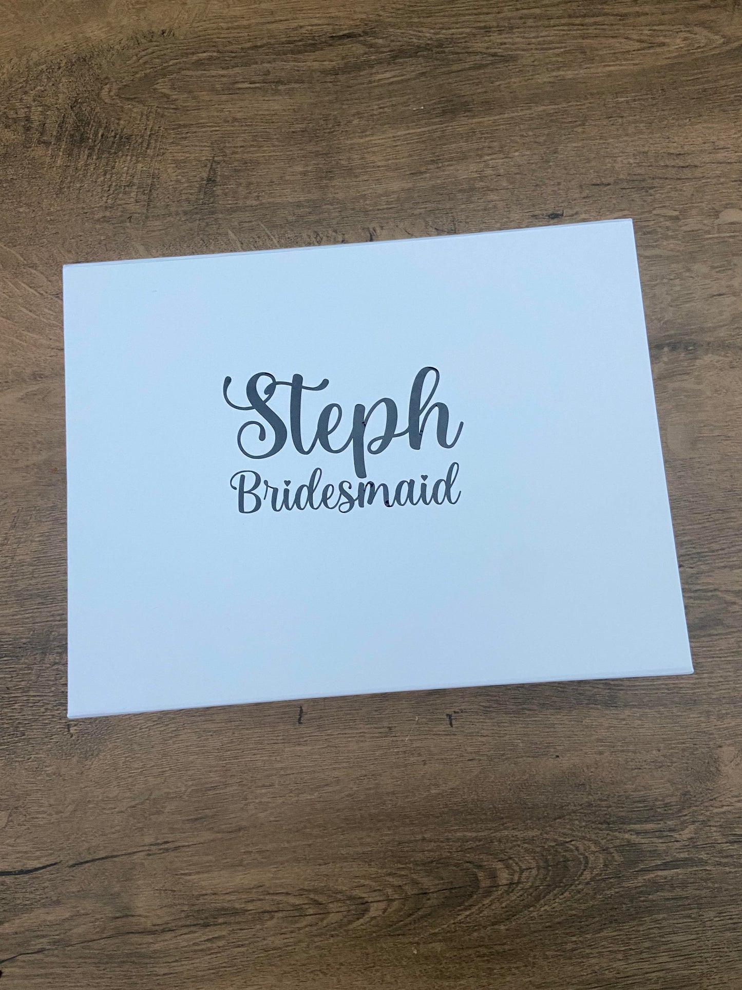 Personalised Wedding White Gift Box