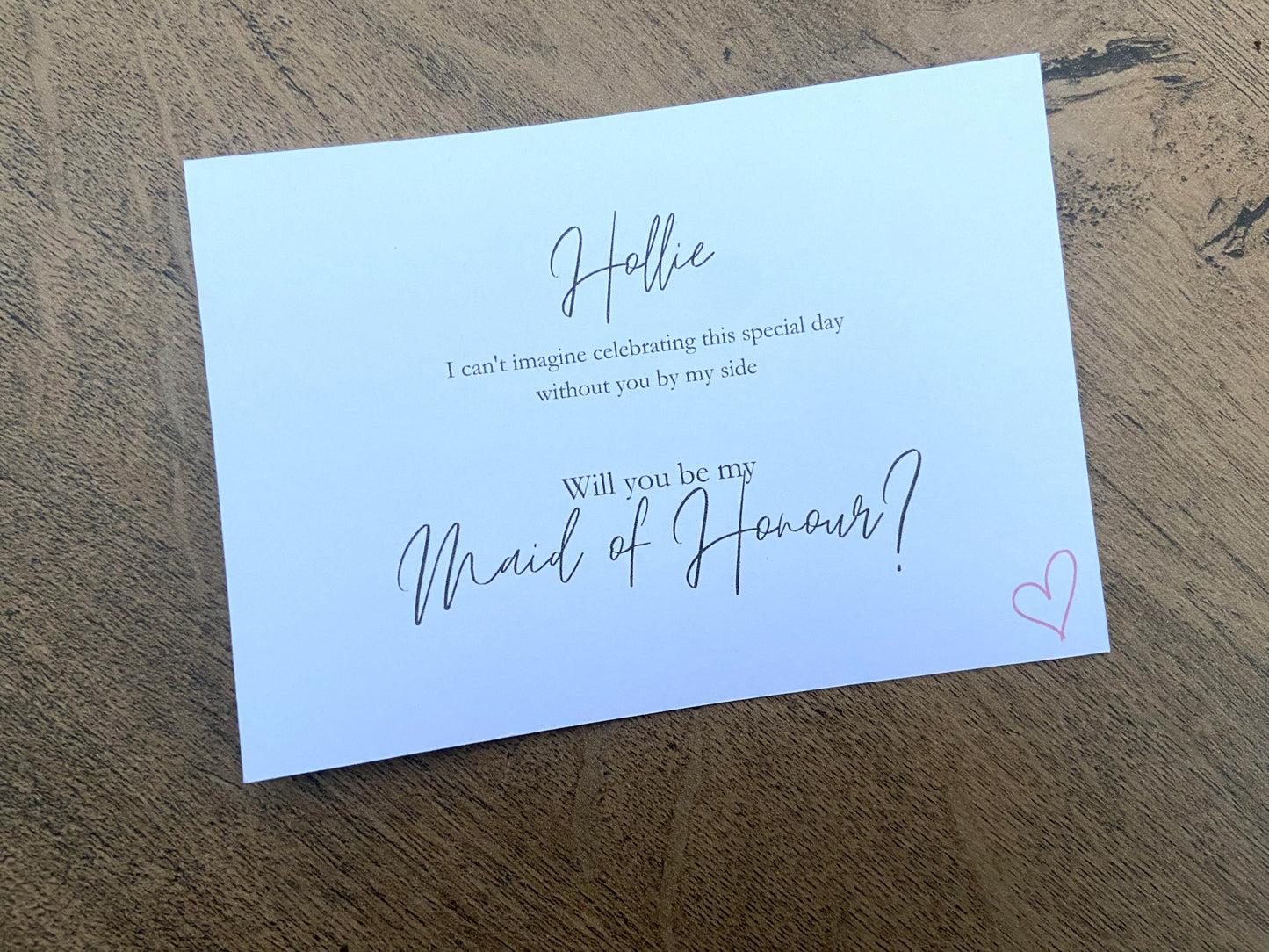 Will You Will Be My Bridesmaid? Card