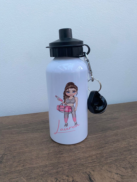 Personalised Gym Doll Water Bottle