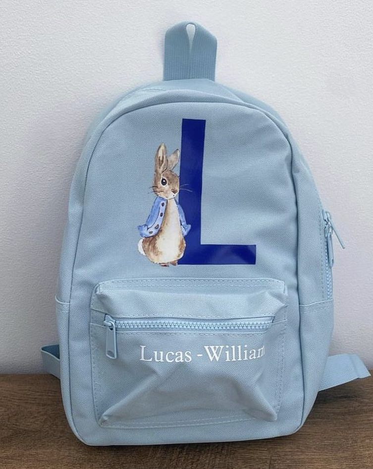 Personalised Rainbow Rabbit Backpack