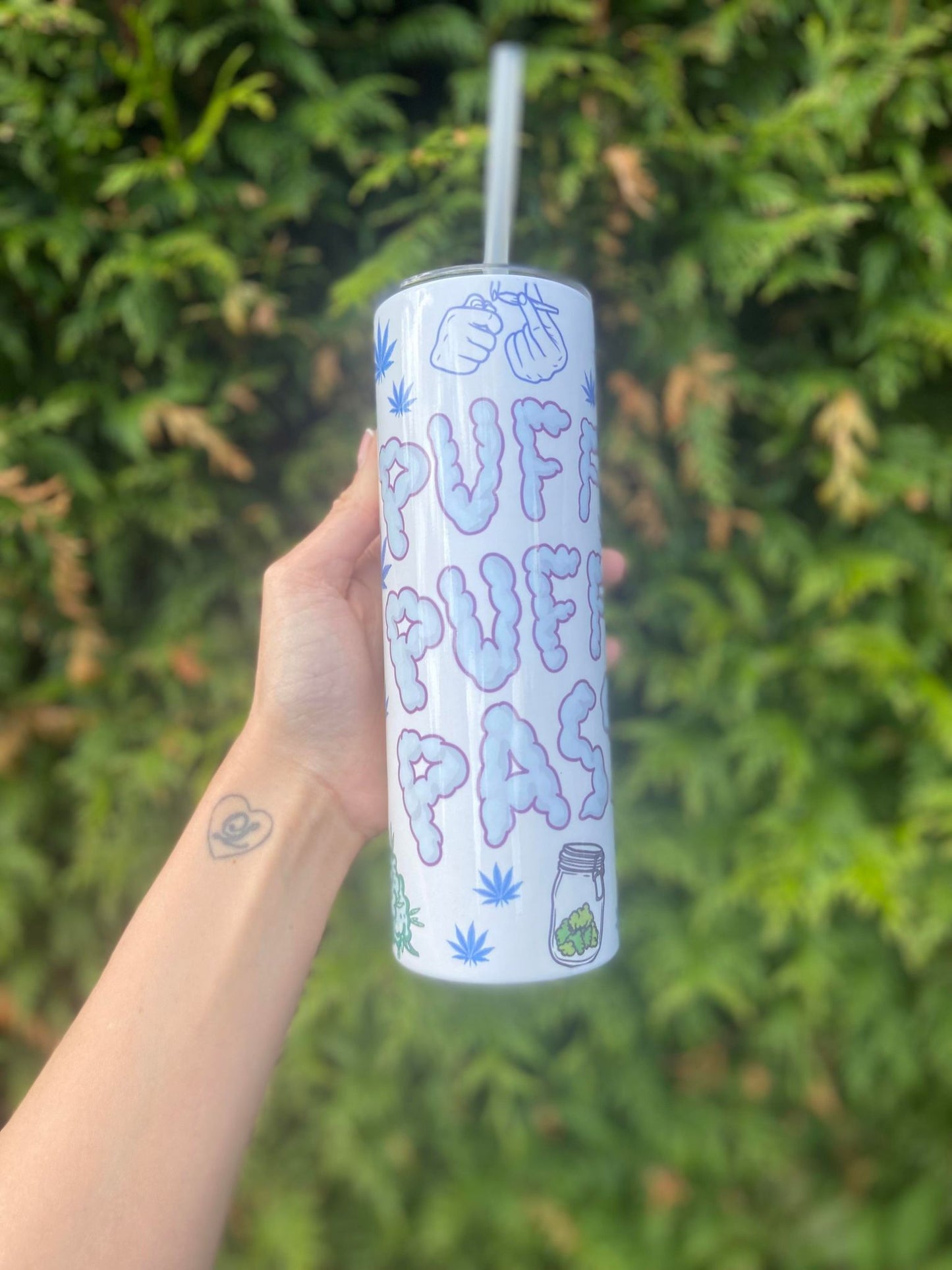 Puff Puff Pass Blue Tumbler