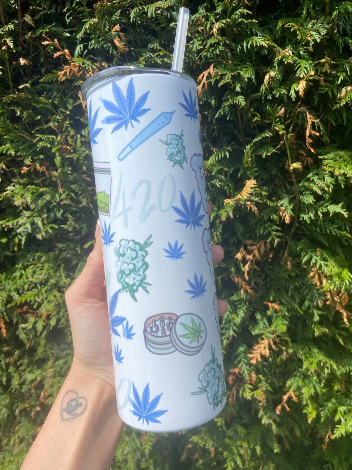 Puff Puff Pass Blue Tumbler