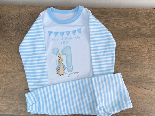 Personalised Peter Rabbit Themed Pyjamas