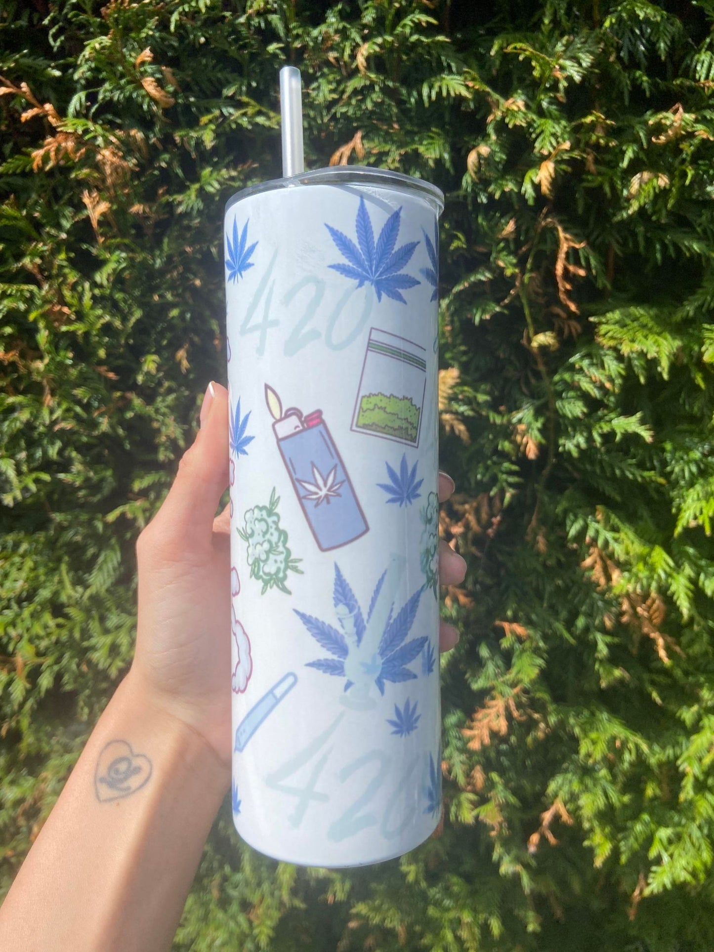 Puff Puff Pass Blue Tumbler