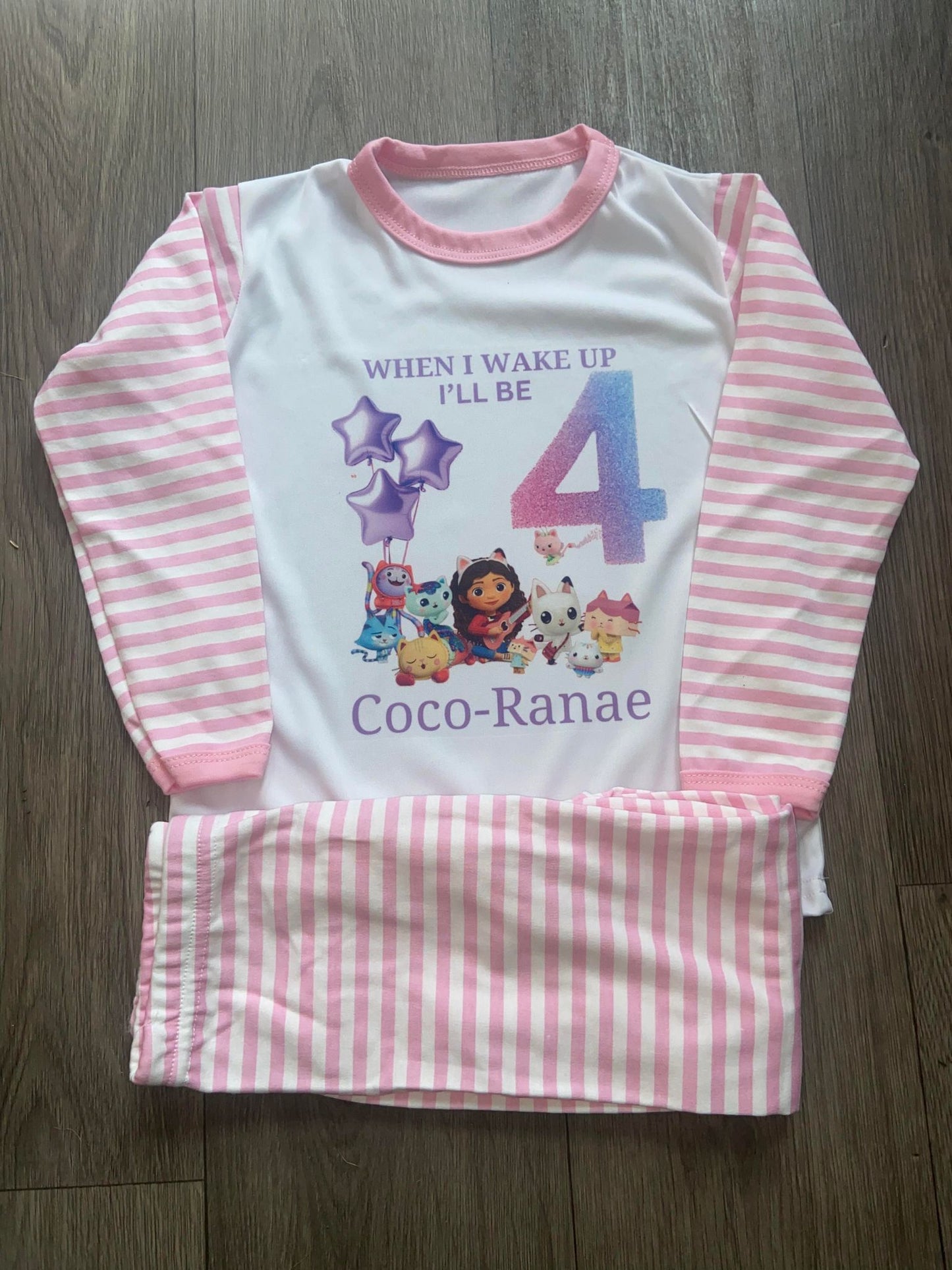 Personalised Gabby Dollhouse Themed Pyjamas