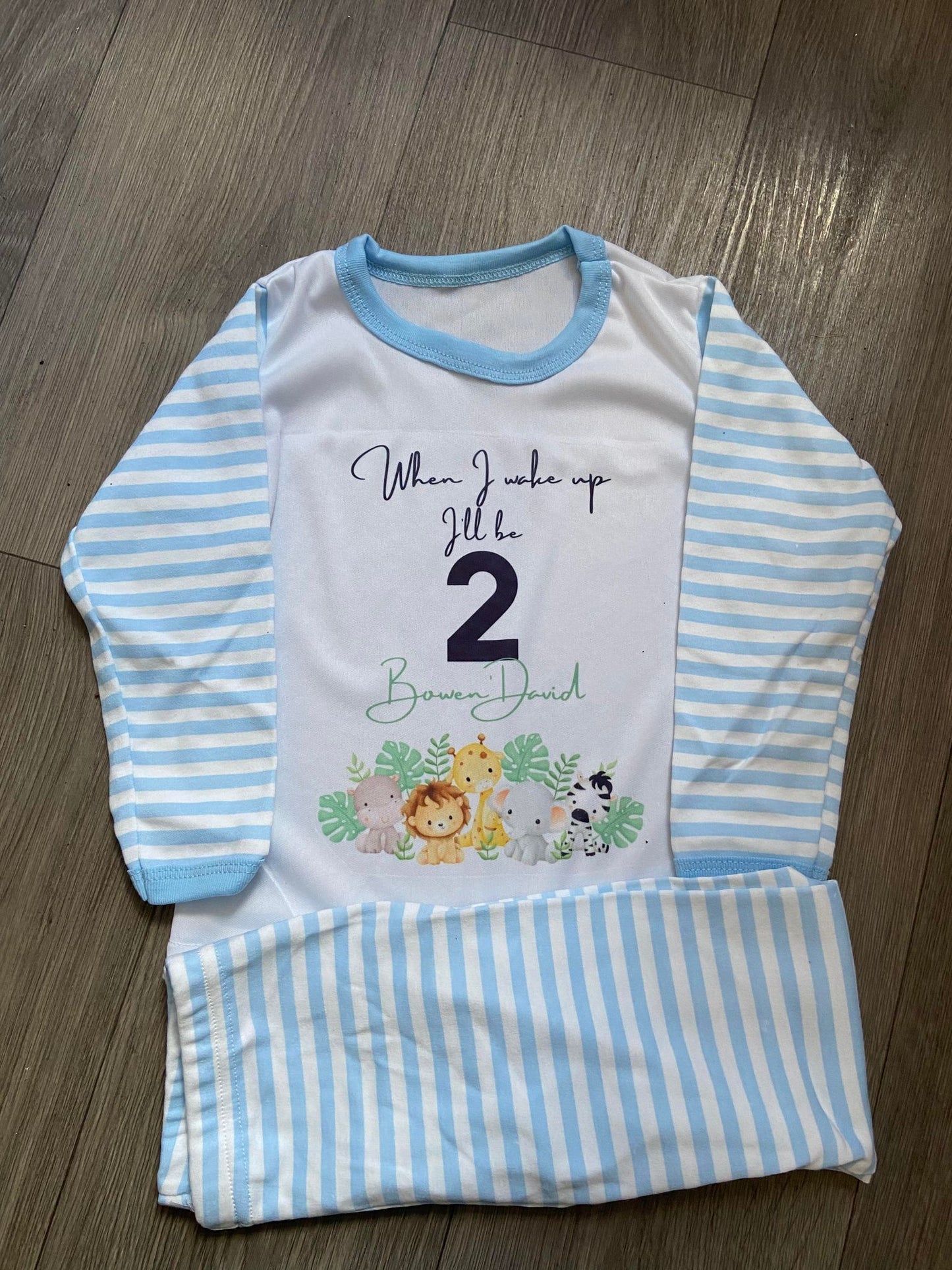 Personalised Safari Themed Pyjamas