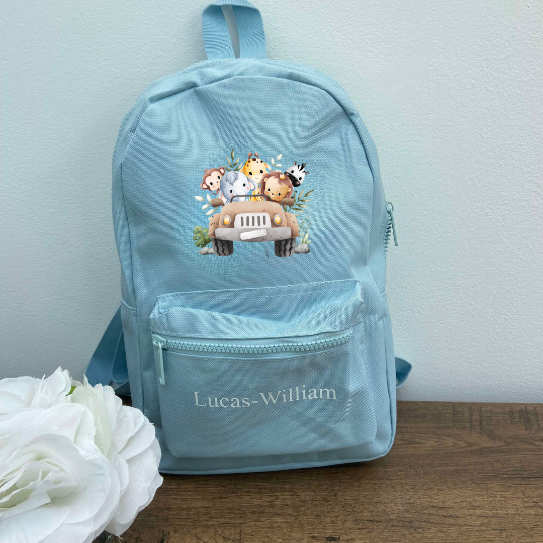 Personalised Safari Car Backpack