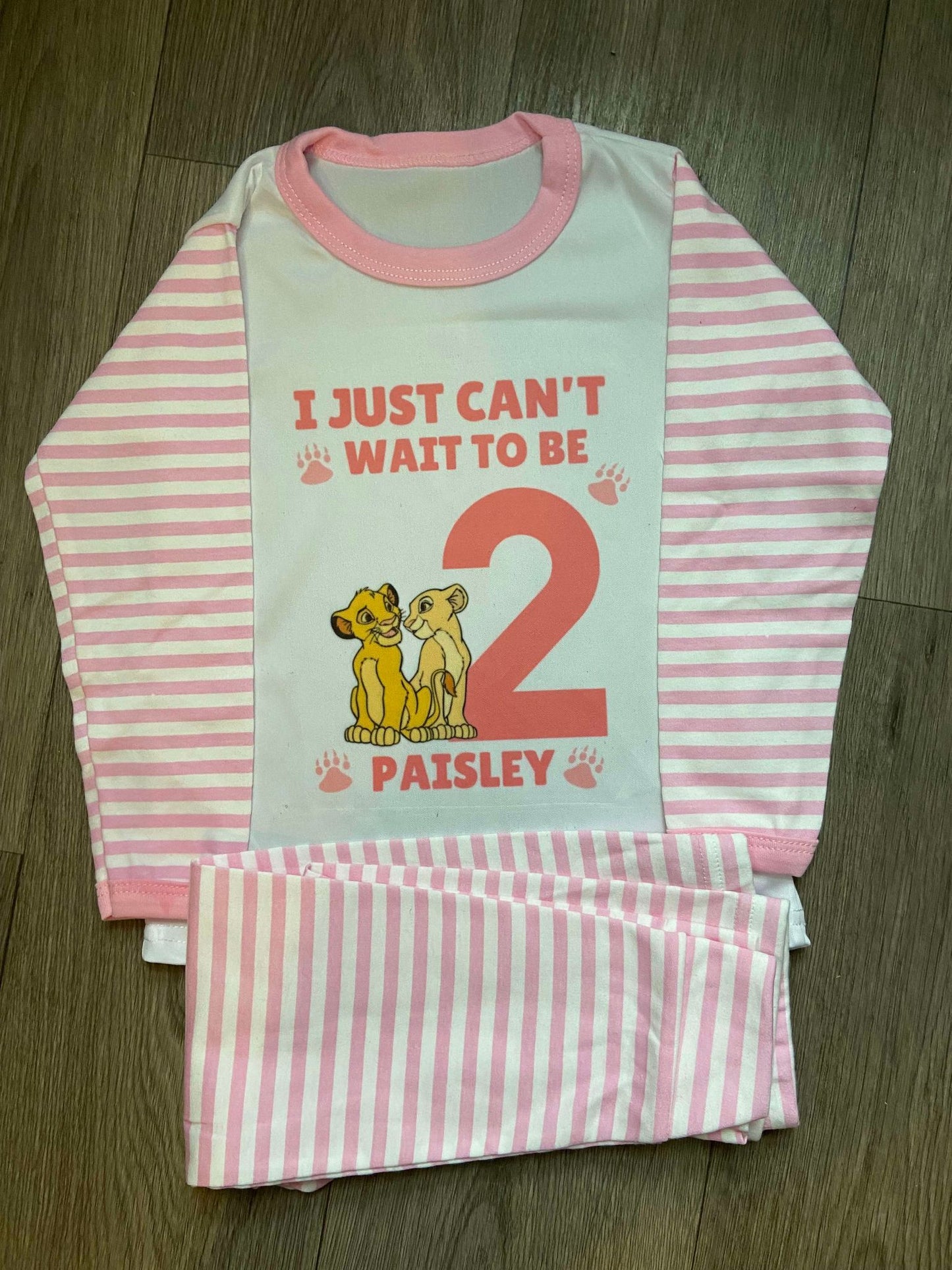 Personalised Lion King Themed Birthday Pyjamas