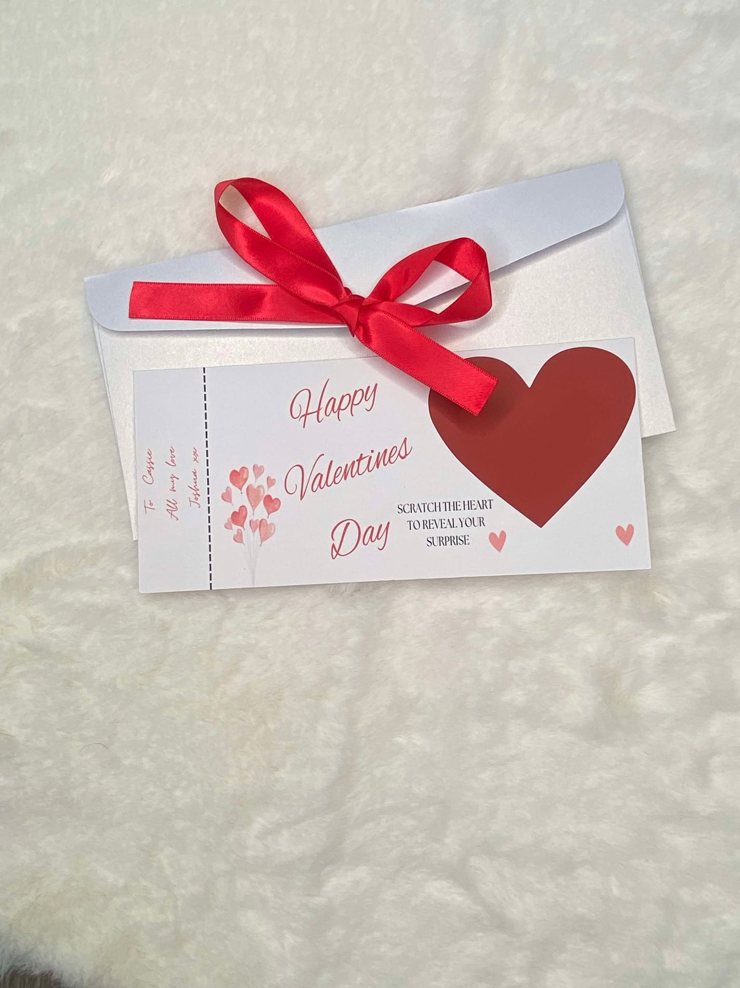 Happy Valentines Day Scratch Reveal Ticket
