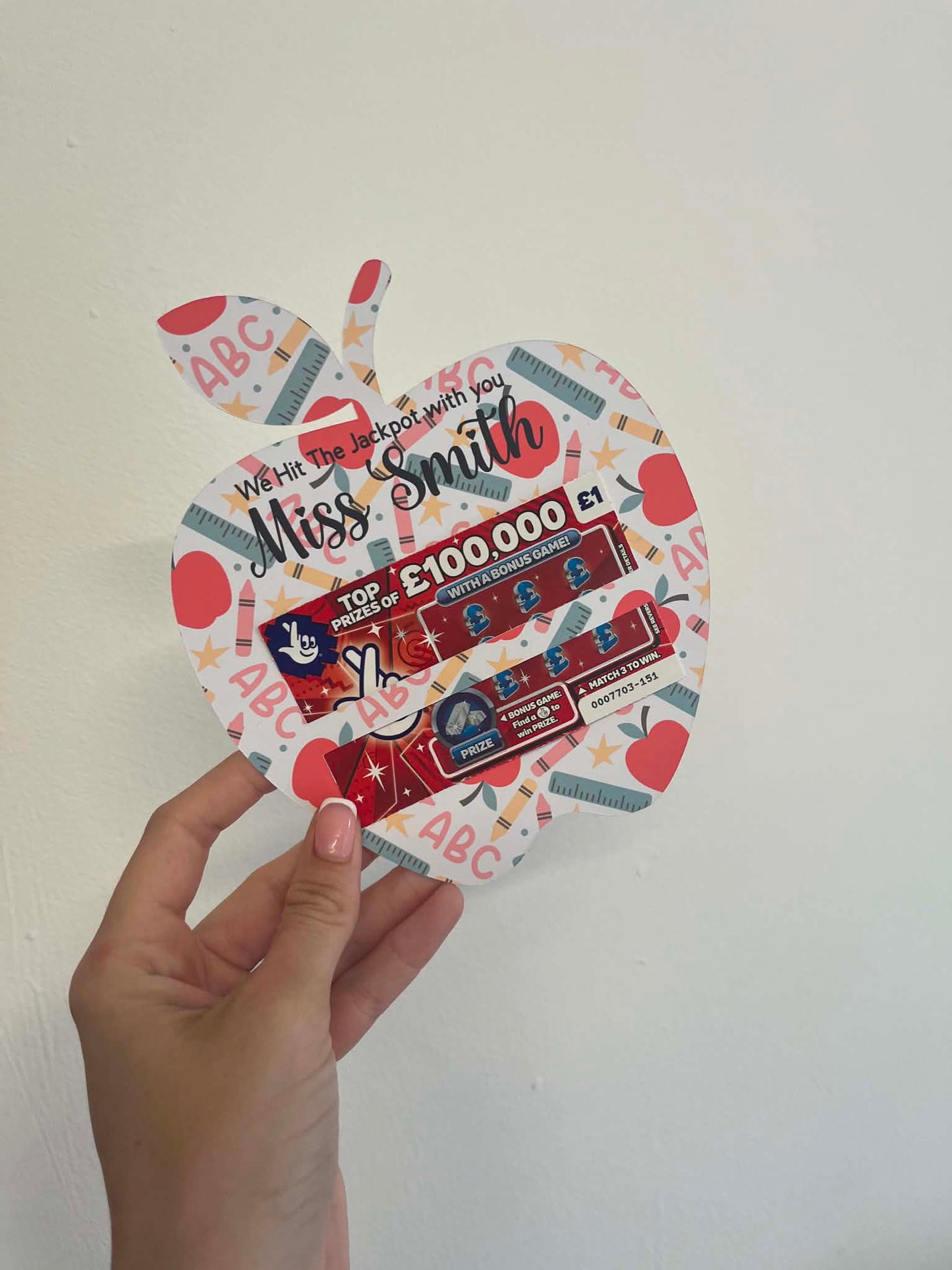 Personalised Thank You Teacher Gift Card Holder