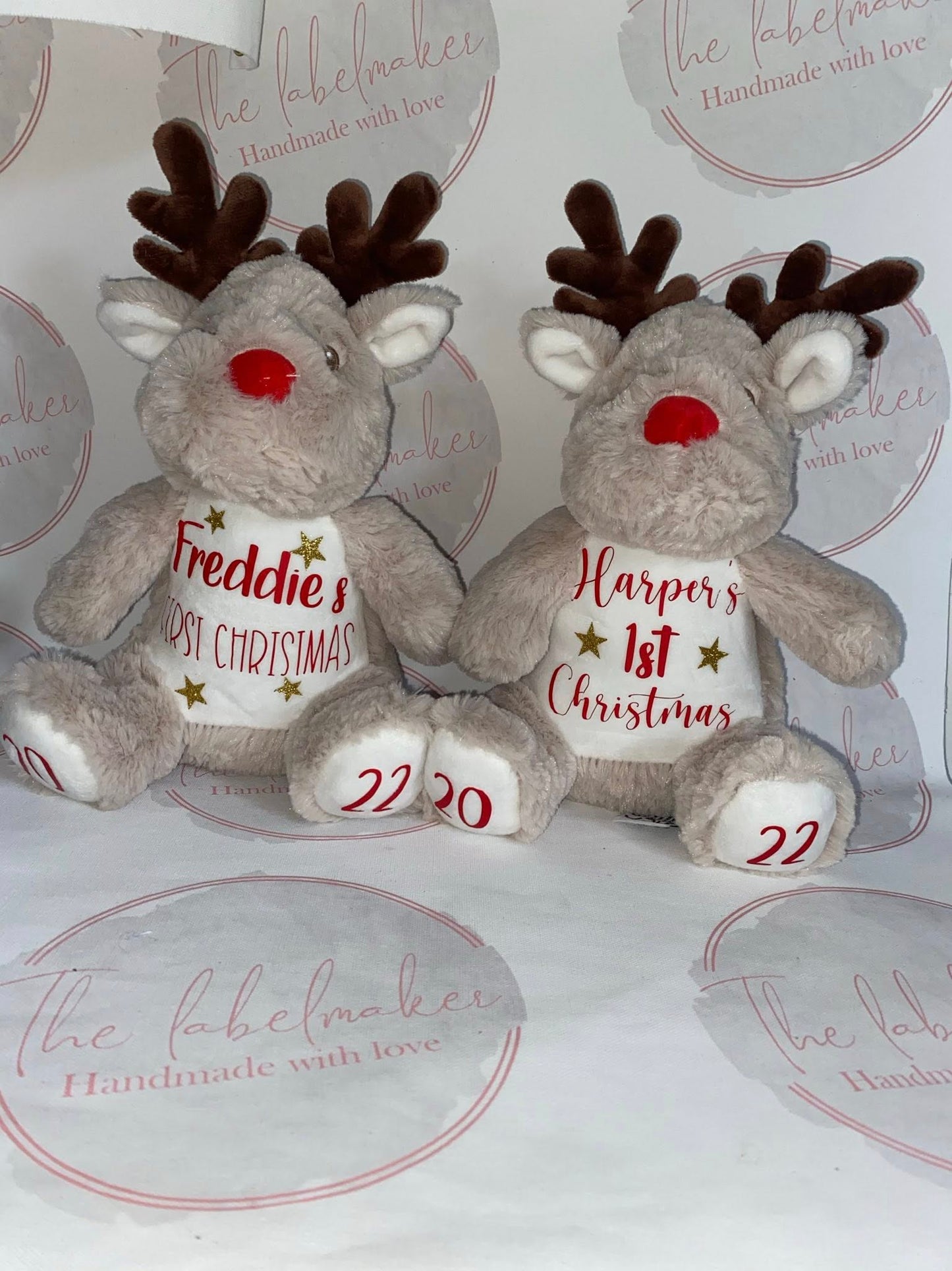 Personalised First Christmas Reindeer Teddy